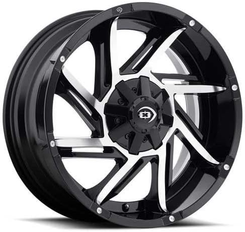 20X12 8X6.5 4.5BS PROWLER GLOSS BLACK/MACHINED - VISION WHEEL