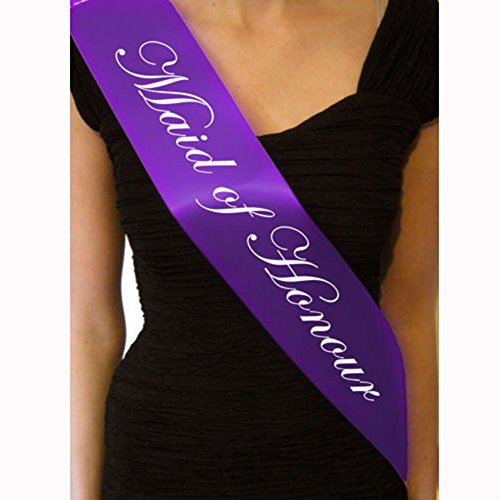 TXIN Purple Bachelorette Sash for Hen Party Bridal Shower-Bachelorette Sash, Wedding Party Favors Accessories Decorations (Bride to be) - Thumbnail 6