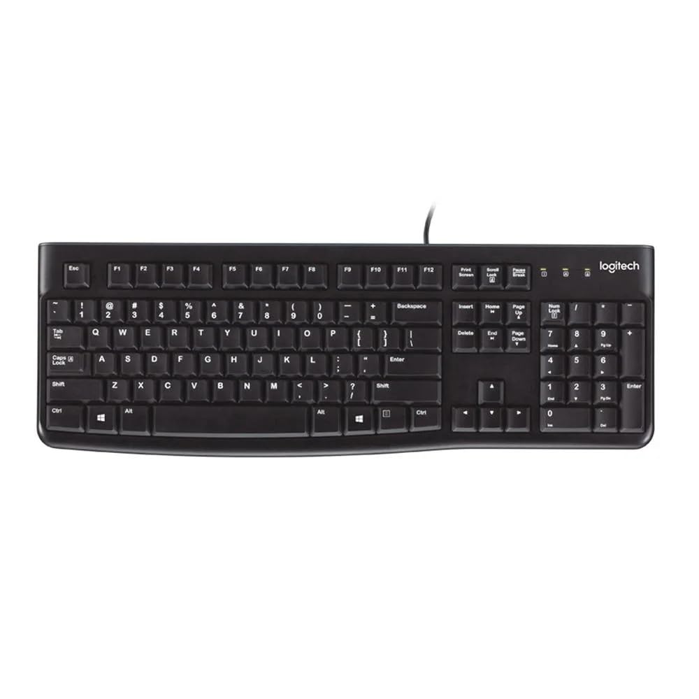 Logitech K120 Wired Business Keyboard, QWERTY US International Layout - Black
