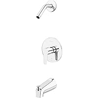 Pfister Pfirst Modern Polished Chrome Shower Faucet Set with Bathtub Faucet/Tub Spout, Single-Handle Tub & Shower Trim Kit Wi