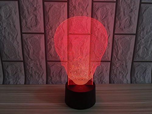 3D Illusion Skull LED Night Light Children Bedroom USB powered 7 Colors Colorful For Awesome Christmas Gift