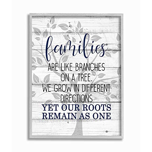 Stupell Industries Family Branches and Roots Phrase Tree Growth Inspiration, De…