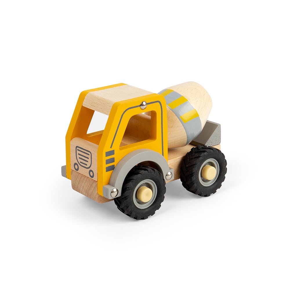 Bigjigs Toys Mini Cement Mixer Truck - Wooden Construction Trucks, Toddler Play Vehicle, Kids Sandpit Playsets, Gifts For Toddlers, Sustainably Made, Age 12+ Months — image 1