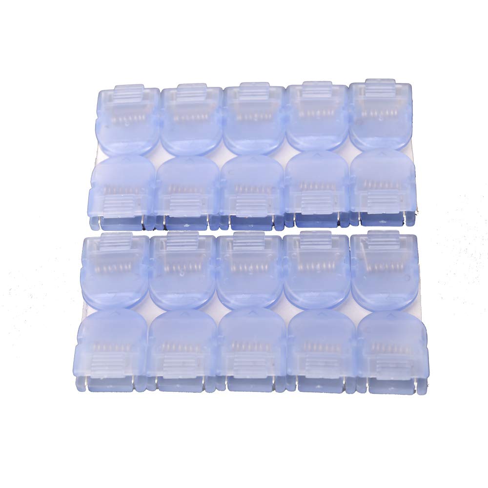 Mike Panel Cubicle Clip for Fabric Panels, Standard Size, 40-Sheet Capacity, Pack of 20, Translucent Blue