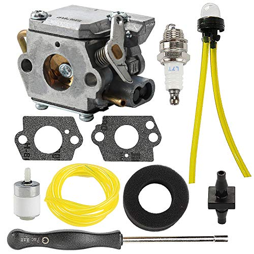 Powtol Mckin 753-04333 725r 720r Carburetor + Air Filter Tune Up Kit fits Ryobi 775r 410r 280r 790r 700r 767r 310bvr rgbv3100 Trimmer Blower 791-182875