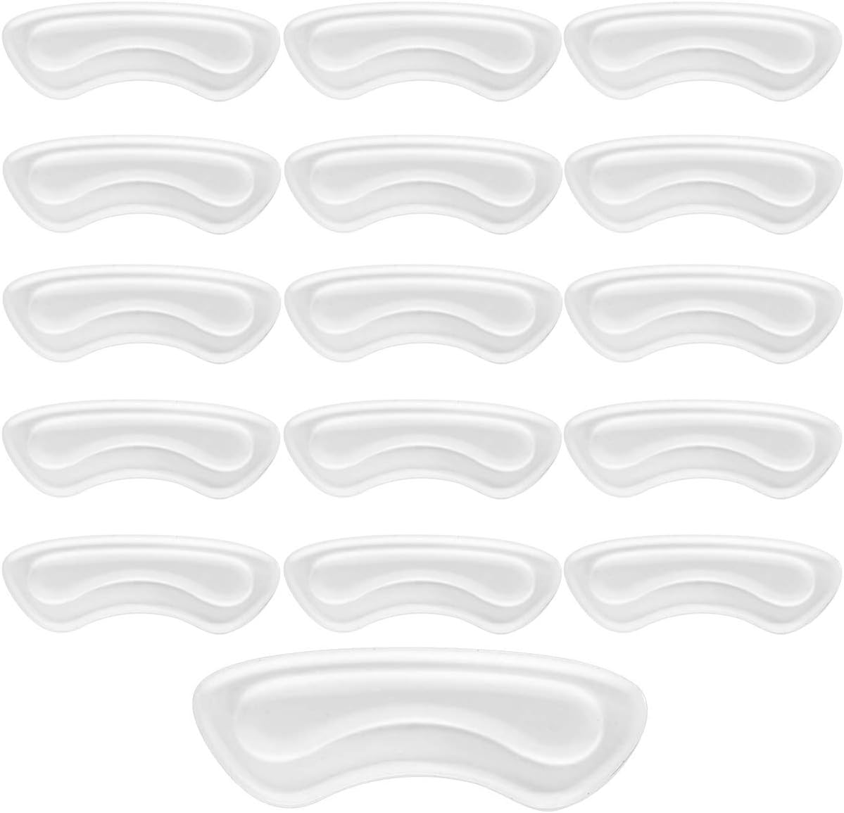 16Pcs Clear Heel Grips Shoes Too Big Set Heel Pads Thick Gel Shoe Liners Plus Shoe Wipe Protectors from Slipping Out and Rubbing Perfect for New Shoes