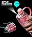 Valgens 600ML Outdoor Sports Plastic Spray Water Bottle Summer Students Personality Bottles (600ML-Pink )