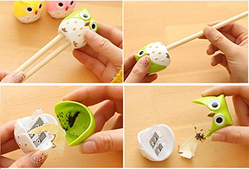 Luweki New Cute Lovely Owl Pattern Pencil Sharpener School Kid Favorite Beautiful
