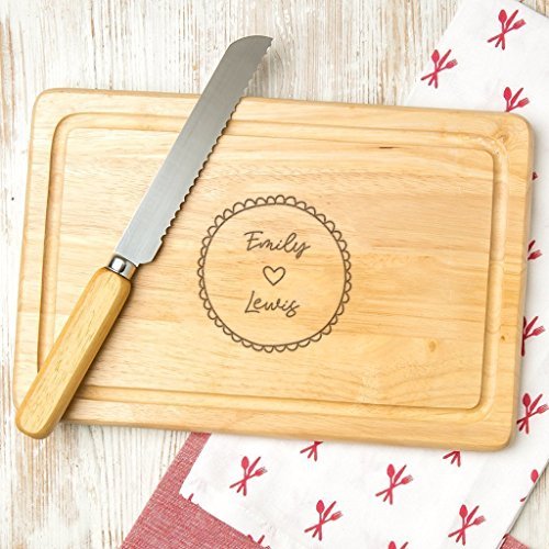 Personalized Cheese Board - Engagement / Housewarming Gifts for Couples - WOOD or SLATE Cheese Cutting Boards to choose from!