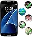 Bastex Samsung Galaxy S7 Edge 9-H Tempered Glass Screen Protector, Full Screen Coverage, High Definition, Clear Transparency, Anti-Bubble Shield with Black Faceplate for Samsung Galaxy S7 Edge