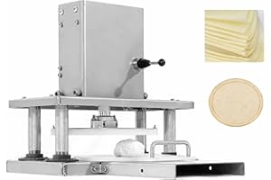 INTSUPERMAI Pizza Dough Press Machine Electric Pastry Machine 8.66" Diameter Commercial Pizza Dough Machine Tortilla Making Machine 120-240V