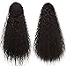 CINHOO Heat Resistant Synthetic Kinky Straight Ponytail Long Afro Kinky Curly Hair Bun Extension With Two Plastic Combs Hairpiece (2#)