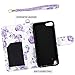 ULAK iPod Touch 7 Case, iPod Touch 6 & 5 Case, Flip PU Leather Wallet Stand Case Credit Card Holder Slots Shockproof Cover for Apple iPod Touch 5 / 6th / 7th Generation, Purple