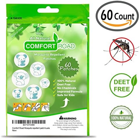 Comfort Road - Koala Mosquito Repellent Patch 60 Count Keeps Insects and Bugs Far Away, Simply Apply to Skin and Clothes , Adult, Kid-Friendly , Convenient For Travel, Outdoor and Camping
