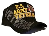 Buy Caps and Hats Army Black Baseball Cap US Veteran V American Flag USA Hat United States (Army Veteran Cap Black Side Shadow)