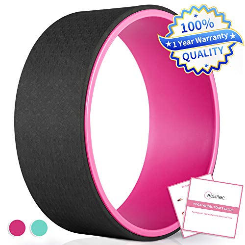 Aokitec Yoga Wheel 13″ Back Wheel Durable Dharma Wheel for Yoga Poses & Spine Stretching ABS Yoga Roller Wheel for Back Pain