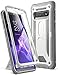 YOUMAKER Kickstand Case for Galaxy S10 Plus, Built-in Screen Protector Work with Fingerprint ID Full Body Heavy Duty Protection Shockproof Cover for Samsung Galaxy S10+ Plus 6.4 inch - White