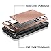 Vofolen Case Wallet Case Hybrid Bumper Armor Snap-on Black Soft Rubber Cover Rose Gold