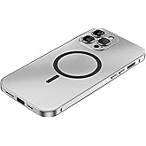 YAOZOCASE for iPhone Case,Compatible with MagSafe,Magnetic Luxury Aluminum Metal Frame,Military Grade Drop Protection Shockproof Phone Case (Silver,iPhone 16 Pro Max)
