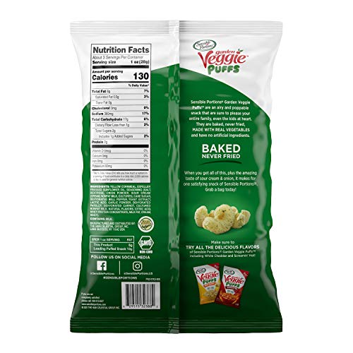 SENSIBLE PORTIONS GARDEN VEGGIE PUFFS, SOUR CREAM & ONION, 3.75 OZ
