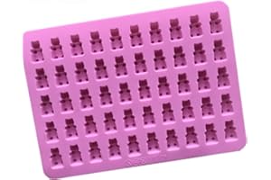 50-Cavity Silicone Chocolate Making Molds – Premium Flexible Gummy Bear Molds for Chocolates, Candies, Jelly & More,purple
