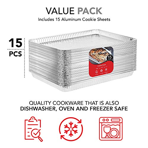 2 Aluminum+Cookie+Sheet+Baking+Disposable