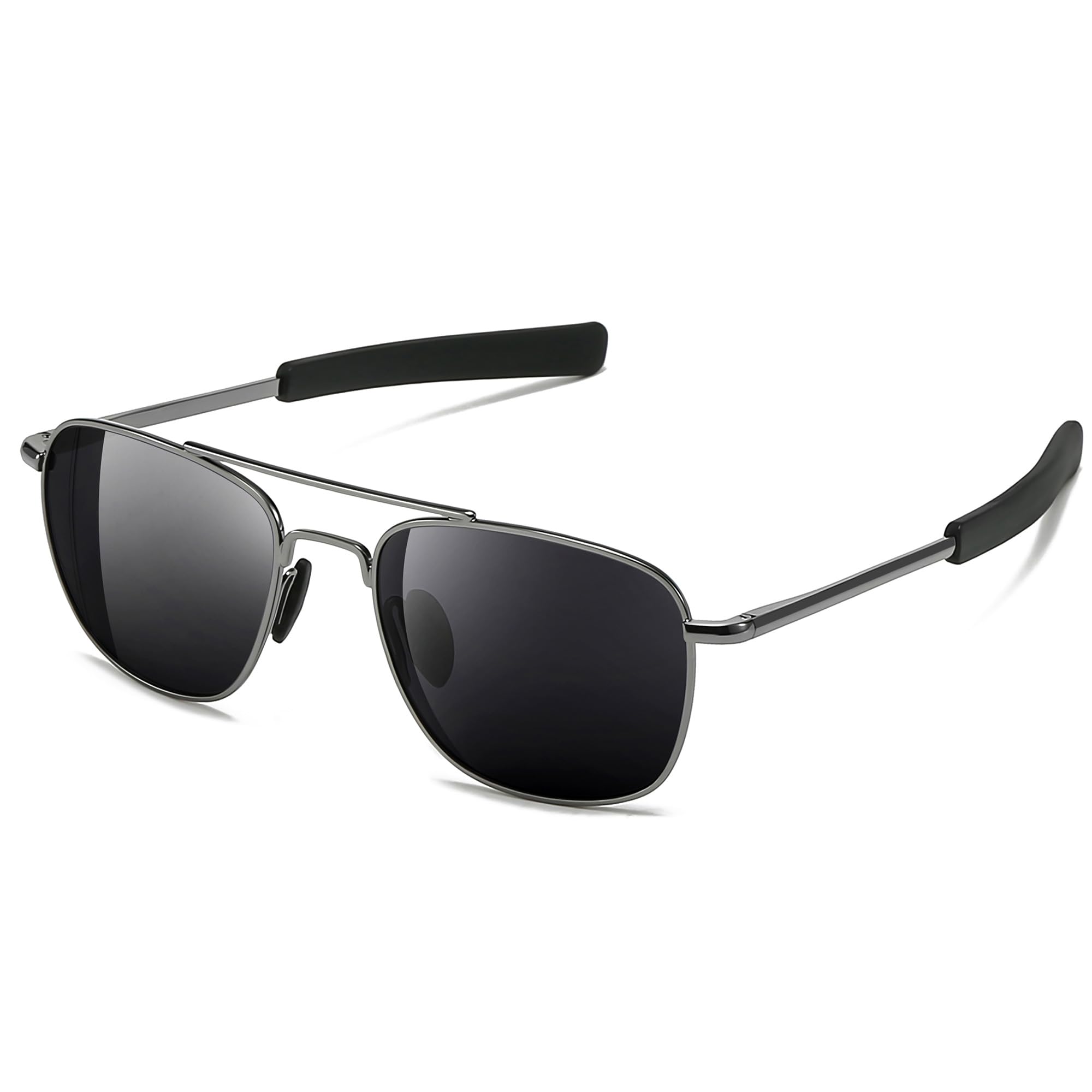 Photo 1 of **MISSING ONE RUBBER NOSE PROTECTOR**SUNGAIT Real Glass Lens Sunglasses for Men and Women: Military Style Pilot Aviator HD Shades with Upgraded Spring Hinge Bayonet Temples