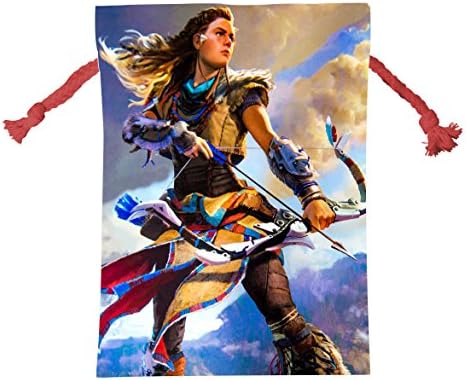 Horizon Zero Dawn Aloy Hunting Christmas Gift Bag Santa Sacks Tag With Drawstring Cord -Stocking Stuffers