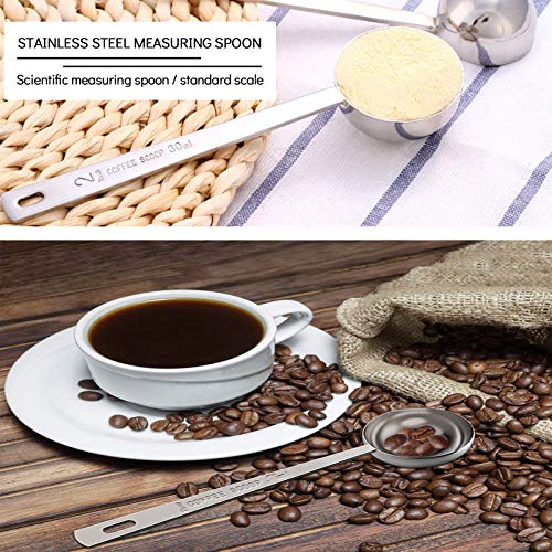 Stainless Steel 2 Tablespoon Measuring Coffee Scoop,Endurance Metal 304 30ml coffee scoop for