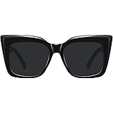 Fozono Large Square Sunglasses Trendy Polarized Sunglasses for Women Men Classic Retro Style UV400 Protection