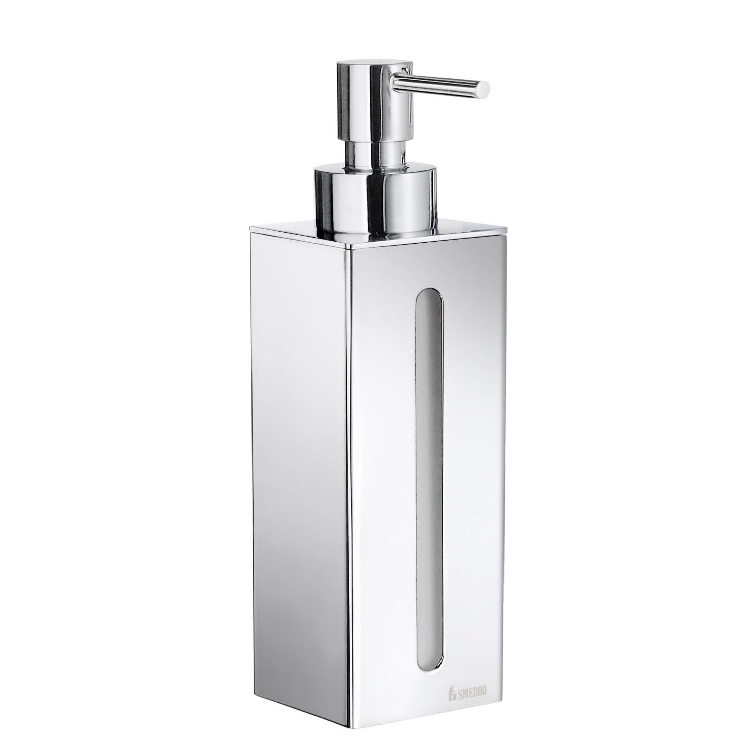 Smedbo "Outline" Soap And Lotion Dispenser, Polished Chrome,6 x 6 x 21 cm, Silver