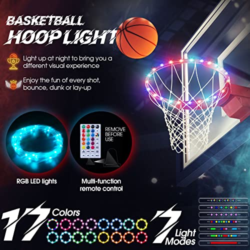 Rope lights LED Basketball Hoop Light, Remote Control Waterproof