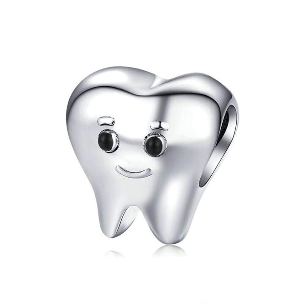 ZiNuo Charm Beads 925 Sterling Silver Tooth Fairy Charms fit for Pandora Bracelet Necklace Compatible with European Bracelet Charm