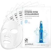 Wonjin Effect HYDRO RISE HYALURONIC MASK 1.05 fl Oz*10 pieces, Hydrating, Moisturizing, Skin Elasticity, Wrinkle Care, Hyaluronic Acid, Aquaxyl, Skin Barrier, Mask Sheet