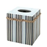 Zenna Home, India Ink Seaside Serenity Tissue Box Cover, Coastal/Beach