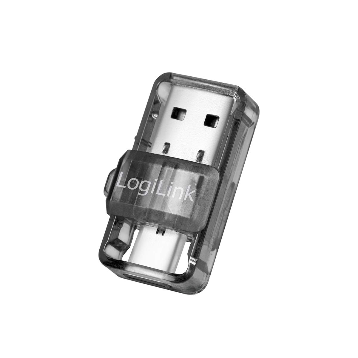 LogiLink BT0054 - Bluetooth 5.0 Adapter, USB 3.2, USB-A and USB-C, Transparent, Mini