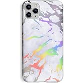 Velvet Caviar Compatible with iPhone 11 Pro Max Case for Men, Women - Cool Protective Phone Cases (Holographic White Marble)
