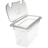 Carlisle FoodService Products Plastic Food Pan 1/4 Size 6 Inches Deep Clear