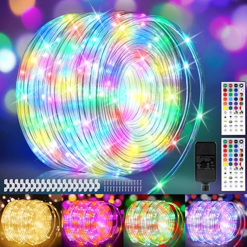 StarryEver 132ft LED Rope Lights Outdoor String Lights