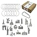 JUSTSWAG Vicien BATEMEN Wine Glass Charms Markers Tags Identification,Wine Charms for Stem Glasses,Wine Bachelorette Tasting Party Favors Decorations,Travel Themed Set of 16