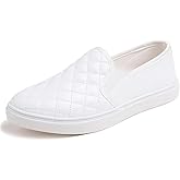 FEVERSOLE Women's Casual Slip On Sneaker Comfort Quilted Loafer Flats