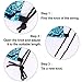 Pawliss Mermaid Reversible Sequin Drawstring Backpack with Slap Bracelet & Headband Set, Magic Glittering Dance Bag, Blue & Purple, 4pcs