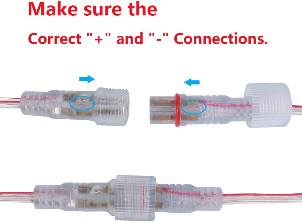 Vikdio 2M Connecting Cable Extension Cord for 50cm 30cm Meteor Shower Rain Lights Between Led Driver and Light Tubes (2Pack) - Image 4