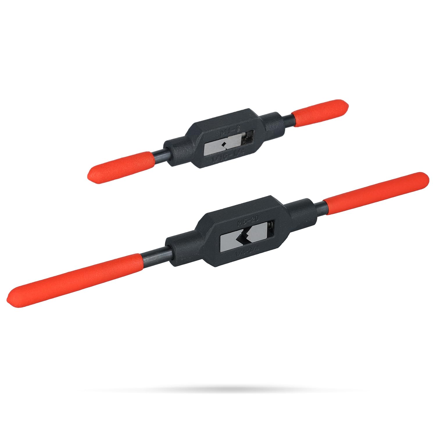 XIHIRCD 2pcs Adjustable Tap Wrench Handle, Tap Handle Tool Ratchet Tap Handle Tapping Wrench Tool Hand Tap Holder for Tap Reamer Tapping Handle Tool (1/4"-3/4", 1/16"-1/4")