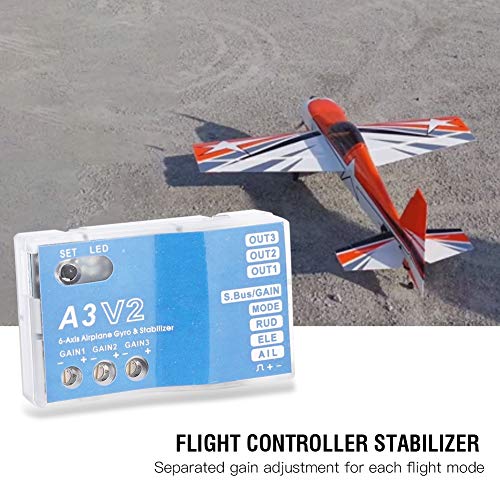 Flight Controller Stabilizer, F50A 3-Achs Gyro A3 V2 Flugregler Stabilisator System für RC Starrflügler – Bild 5