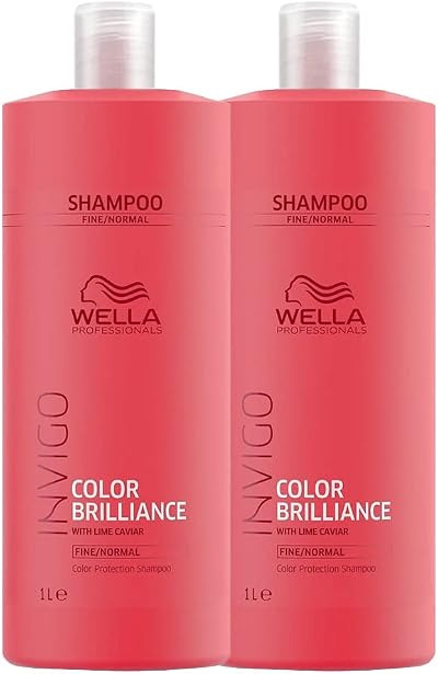 2 x Wella Invigo Color Brilliance Shampoo Fine Normal Hair 1000ml Salon Size