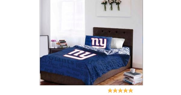 Amazon Com Ny Giants Nfl Twin Comforter Sheet Set 4 Piece