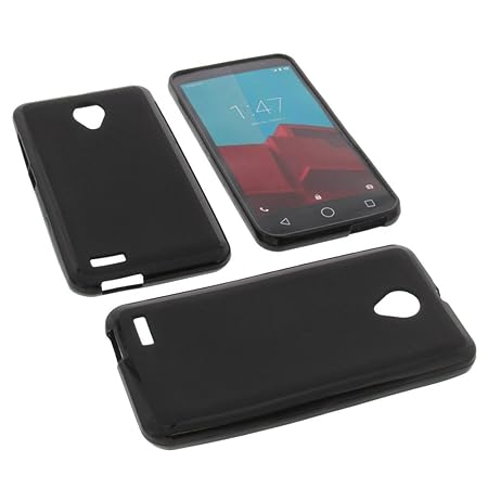 foto-kontor Tasche für Vodafone Smart Prime 6 Gummi TPU Schutz Hülle Handytasche schwarz