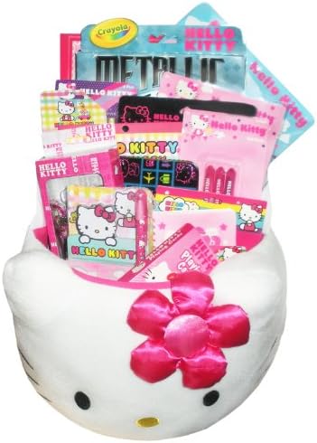 Hello Kitty JUMBO Plush Tween Easter Gift Basket - almost 2 Feet Tall - packed with Hello Kitty Collectible Memorabilia