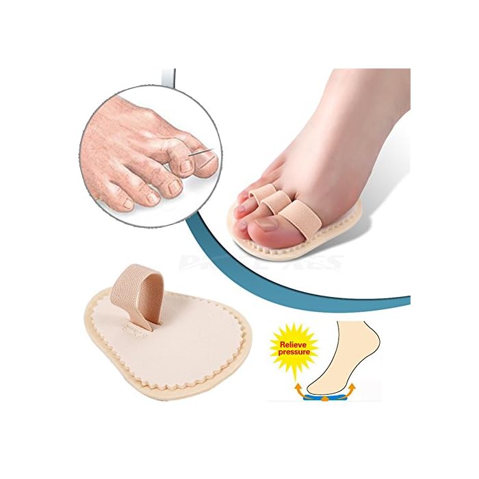 Toe Splint & Straightener, Adjustable Loops Hammer Toe Correctors Brace w/Slip-on Cushion Metatarsal Pads for Claw…